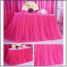 Load image into Gallery viewer, Party Tulle Table Skirt - Party Decor Table Skirting-Wedding Table Skirt
