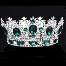 Load image into Gallery viewer, Luxuries Crystal Flower Majesty Crown for Wedding-Pageant or Mis Quince Tiaras
