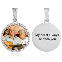 Load image into Gallery viewer, Custom Photo Necklace Personalized Round Medallion
