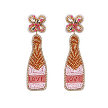 Load image into Gallery viewer, Boho Earrings - Fashion Beaded Earrings - Bride Chic Bottle Earrings
