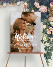 Load image into Gallery viewer, Personalized Custom Photo Wedding Welcome Sign
