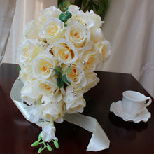 Load image into Gallery viewer, Keepsake Silk Flowers-Romantic Rose Bouquet for Bride or Bridesmaid
