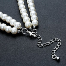 Load image into Gallery viewer, Pretty Dreamy Faux Pearl Jewelry Set with Necklace and Earrings 
