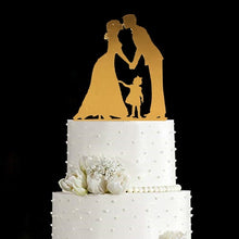 Load image into Gallery viewer, Family Wedding Cake Topper Bride and Groom Cake Toppers with Kids
