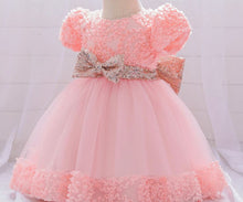 Load image into Gallery viewer, Fancy Sequin Bow Dresses for Flower Girl and Delicate Embroidered Style-Vestidos de Fiesta para Niñas
