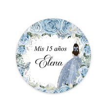 Load image into Gallery viewer, Mis Quince Personalized Favor Stickers-Quinceanera-Sweet Fifteen-Sixteen Decor Labels
