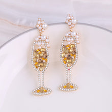 Load image into Gallery viewer, Boho Earrings - Fashion Beaded Earrings - Bride Chic Bottle Earrings
