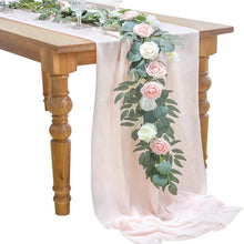 Load image into Gallery viewer, Sheer Chiffon Table Runners- Vintage Look - Wedding- Shower-Table Decor
