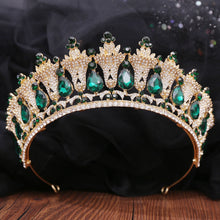 Load image into Gallery viewer, Baroque Stately Luxury Crown-Tiara-Quinceanera-Bridal-Wedding Hair Accessories and Jewelry
