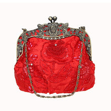 Load image into Gallery viewer, Lovely Beaded Embroidered Vintage Evening Bag-Sequined Clutch
