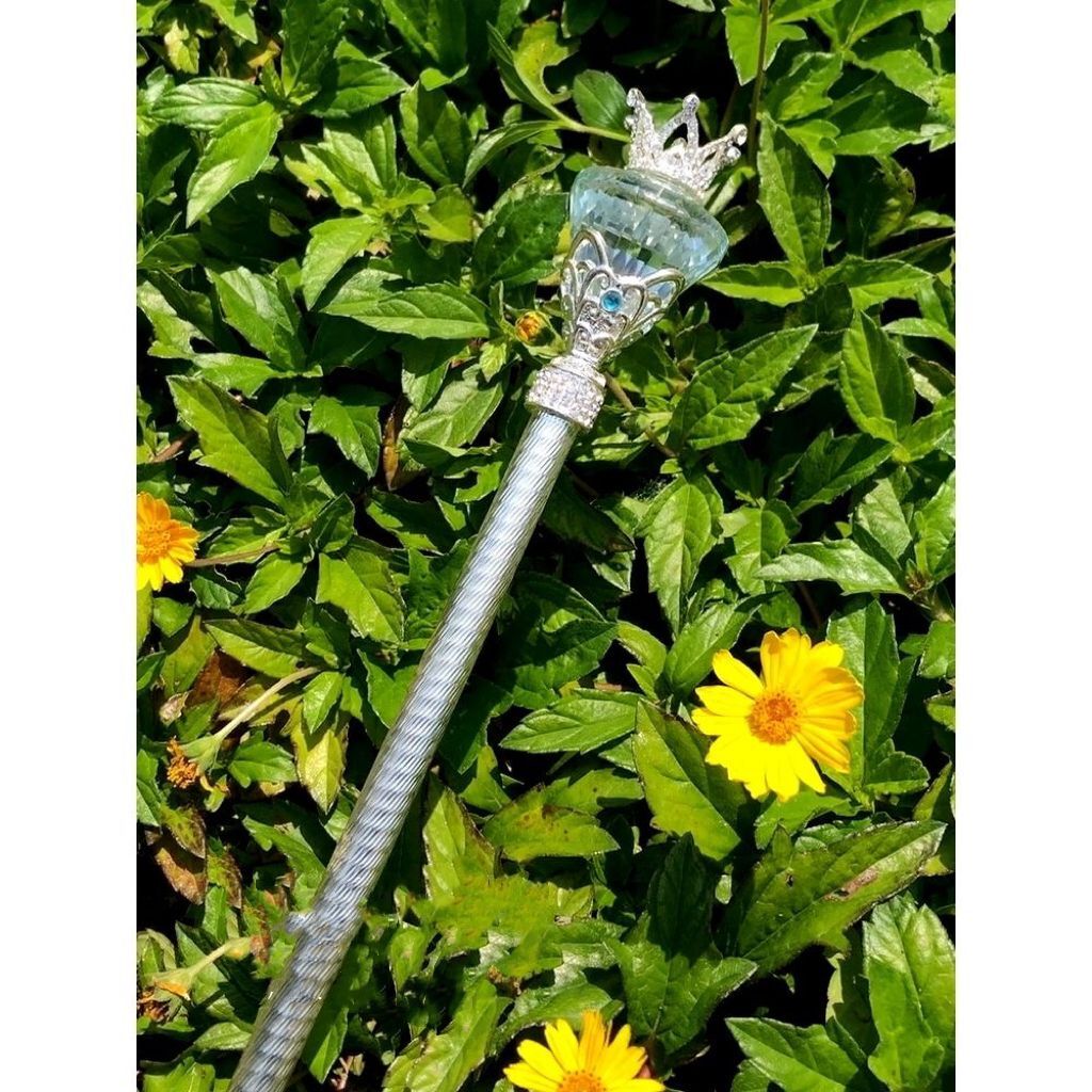 Rhinestone Fairy Scepter with Crown Top
