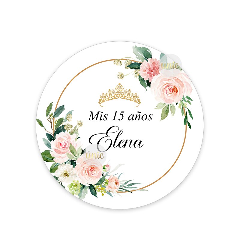 Mis Quince Personalized Favor Stickers-Quinceanera-Sweet Fifteen-Sixteen Decor Labels