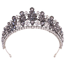 Load image into Gallery viewer, Baroque Vintage Crystal Leaf Design Tiara- Crown- Bride or Quinceañera Hair Accessory
