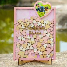 Load image into Gallery viewer, Personalized Customized Frame with Love Heart Shaped Photo - A Guestbook Alternative
