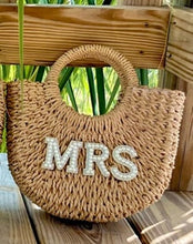 Load image into Gallery viewer, Bride-Wifey-Mrs- Rustic-Boho Beach Bags-Gift for Bridal Shower-Bachelorette Party

