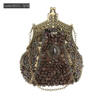 Exquisite Boho Handmade Beaded Vintage Evening Bag-Clutch
