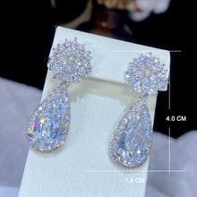 Load image into Gallery viewer, Classique Elegant AAA+ Cubic Zirconia Drop Bridal Earrings for Bride

