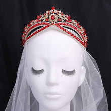 Load image into Gallery viewer, Ribbons Design Retro Crystal Tiara
