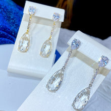 Load image into Gallery viewer, Fashion Cubic Zircon Water Drop Pendant Earrings for the Bride-Wedding Party Jewelry
