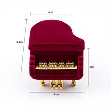 Load image into Gallery viewer, Unique Piano Velvet Jewelry Box - Wedding Ring Box - Gift Box for Jewelry Any Occasion
