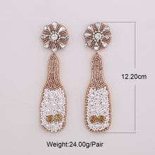 Load image into Gallery viewer, Boho Earrings - Fashion Beaded Earrings - Bride Chic Bottle Earrings

