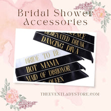 Load image into Gallery viewer, bachelorette party sashes - bridal shower bridesmaids sashes
