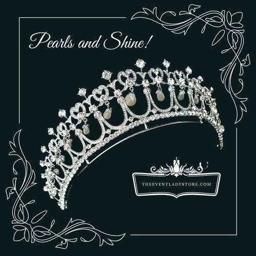 pearls and crystal tiara