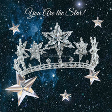 Load image into Gallery viewer, You are the Star - Rhinestone Crystal Fashion Bridal Tiara-Crown for Wedding or Mis Quince
