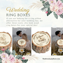 Load image into Gallery viewer, rustic chic wood ring box

