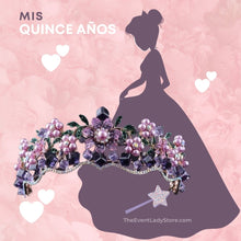 Load image into Gallery viewer, pastel pink pearls quinceañera tiara
