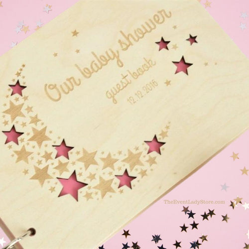 personalized star theme guest book