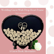 Load image into Gallery viewer, black heart wedding wish drop frame

