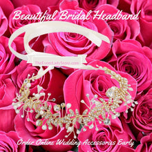 Load image into Gallery viewer, Vintage Baroque Gold Pearl Leaf Bridal Tiara Crystal Crown-Wedding Hairbands-Headpieces
