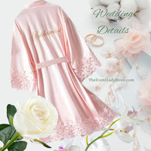 Load image into Gallery viewer, Embroidered High Quality Brides or Bridesmaids Bathrobe
