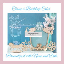 Load image into Gallery viewer, Handmade Princess Inspired Carriage Fairy Tale Wish Drop Box
