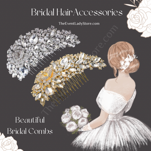 assorted styles of bridal hair accessories 