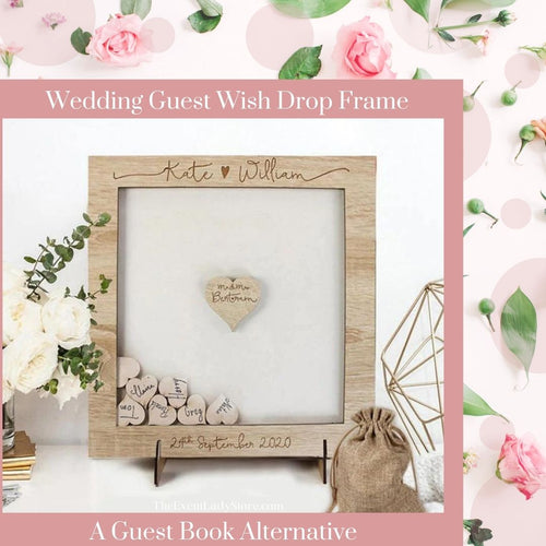 wedding guest book wish drop frame