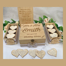 Load image into Gallery viewer, Guestbook Alternative Personalized Wish Drop Box with Larger Hearts and Sign
