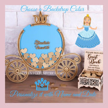 Load image into Gallery viewer, Fairy Tale Carriage Wedding or Quinceañera Guest Book Alternative-Wish Drop Box
