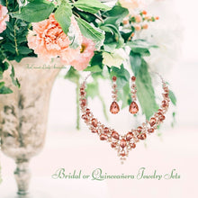 Load image into Gallery viewer, austrian crystal bridal jewelry sets- quinceañera jewelry sets
