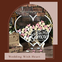 Load image into Gallery viewer, wedding guest sign in-heart shaped wish drop frame
