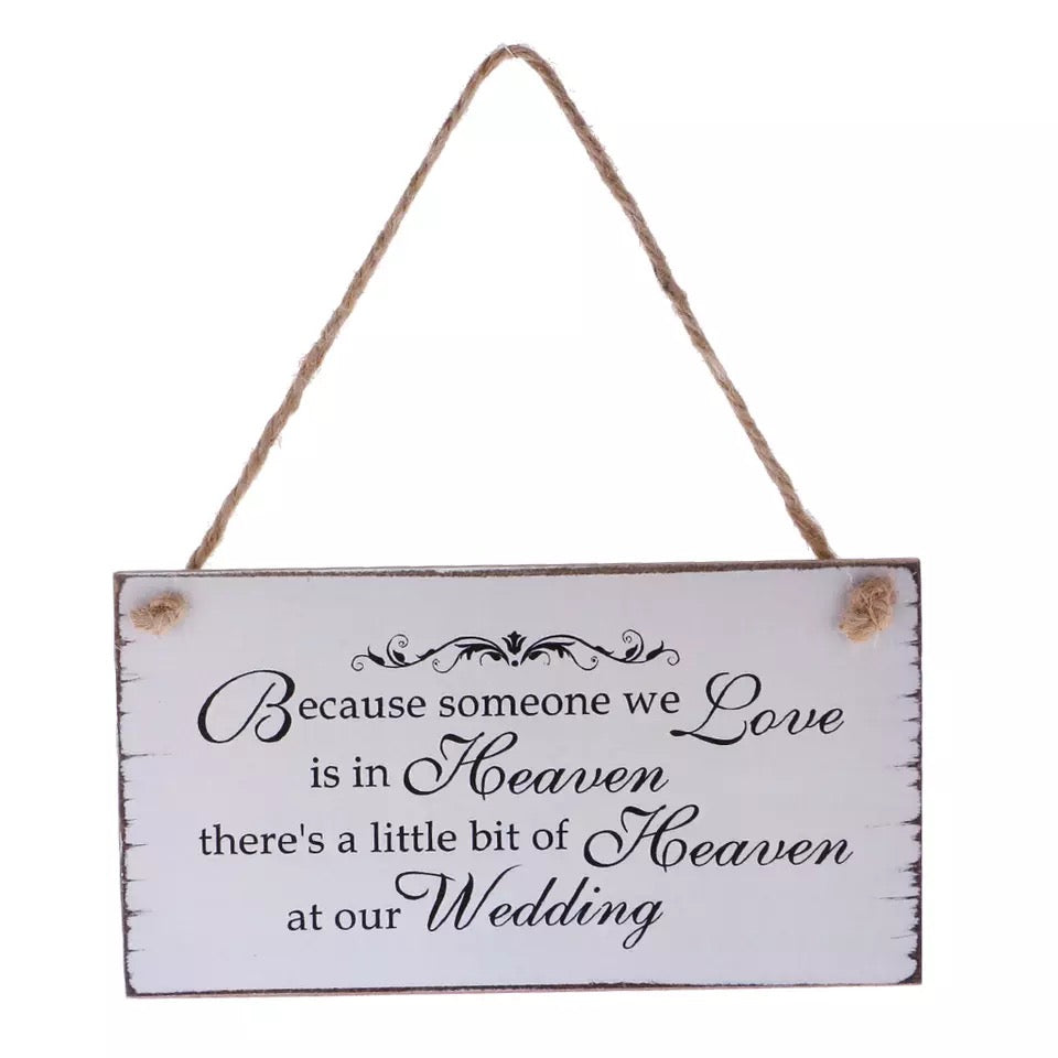 In Memory of a Loved One Plaque for Wedding