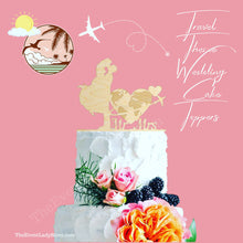 Load image into Gallery viewer, travel theme wedding cake topper
