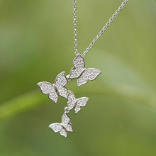 Load image into Gallery viewer, Crystal Butterfly Butterfly Necklace Love pendant -Bridesmaid Gift
