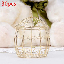 Load image into Gallery viewer, Mini metal gold vintage retro bird cage candy boxes baby shower favor gift box for guests party birthday Souvenir
