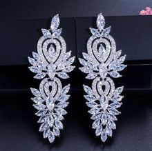 Load image into Gallery viewer, Vintage Gorgeous CZ Drop Bridal Earrings
