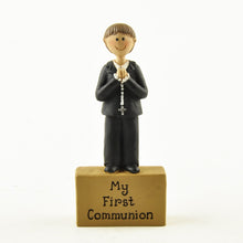 Load image into Gallery viewer, My First Holy Communion Resin Figurine Gift- Cake Top - Boy
