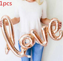 Load image into Gallery viewer, Letter Foil and Latex Assorted Balloon Decorations for Weddings-Just Married- Bridal Showers- Bride to Be-Team Bride
