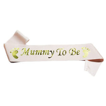 Load image into Gallery viewer, Mom To Be Satin Ribbon Sashes Baby Shower Mommy Shoulder Strap Sash Party Gift Mother Favors Event Supplies
