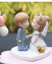 Load image into Gallery viewer, Cute Style Bride and Groom Wedding Cake Topper Figurines
